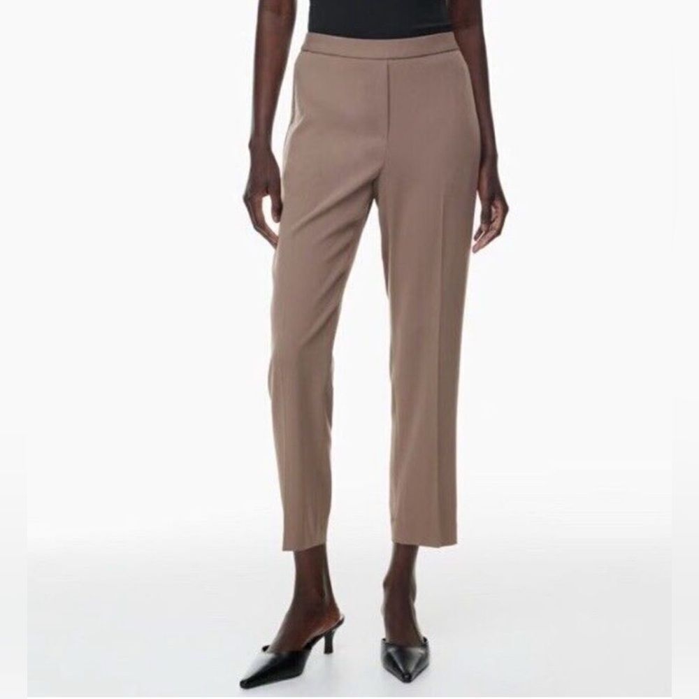 Babaton Pants Size 6 Beige Tan Pull On Lightweight Aritzia